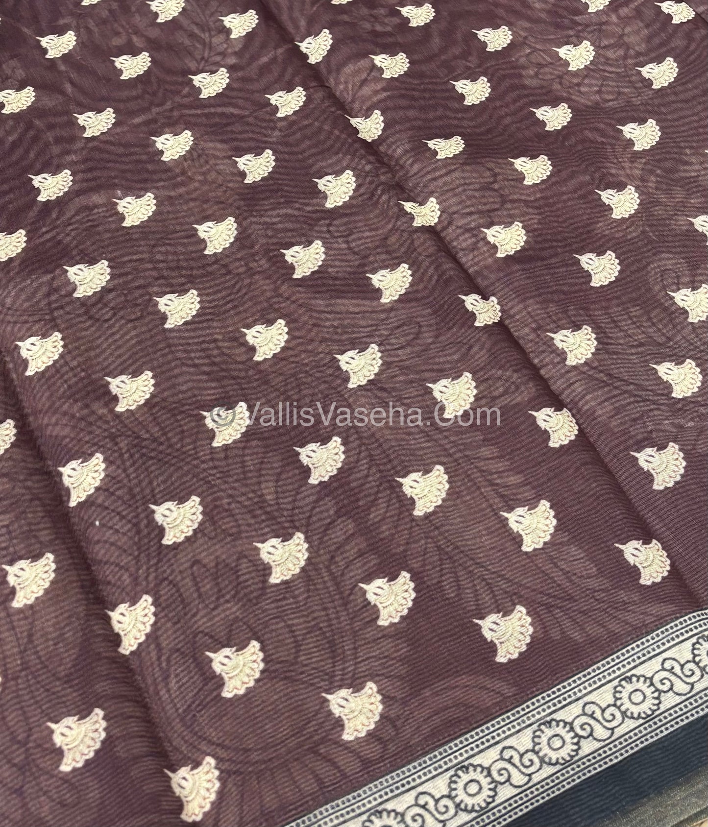 Semi Chanderi Saree - Blue Shade - VVSCS007