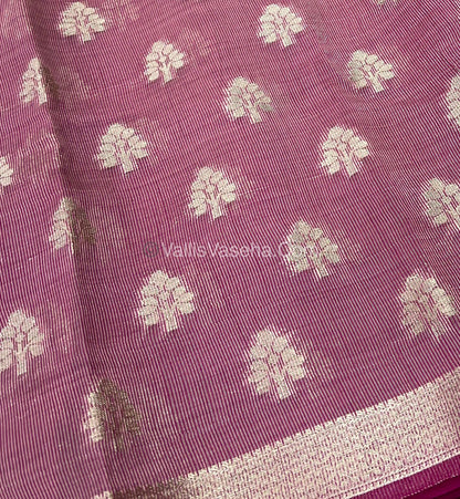 Semi Tussar Silk Saree -  Pink Shade - VVSTS009