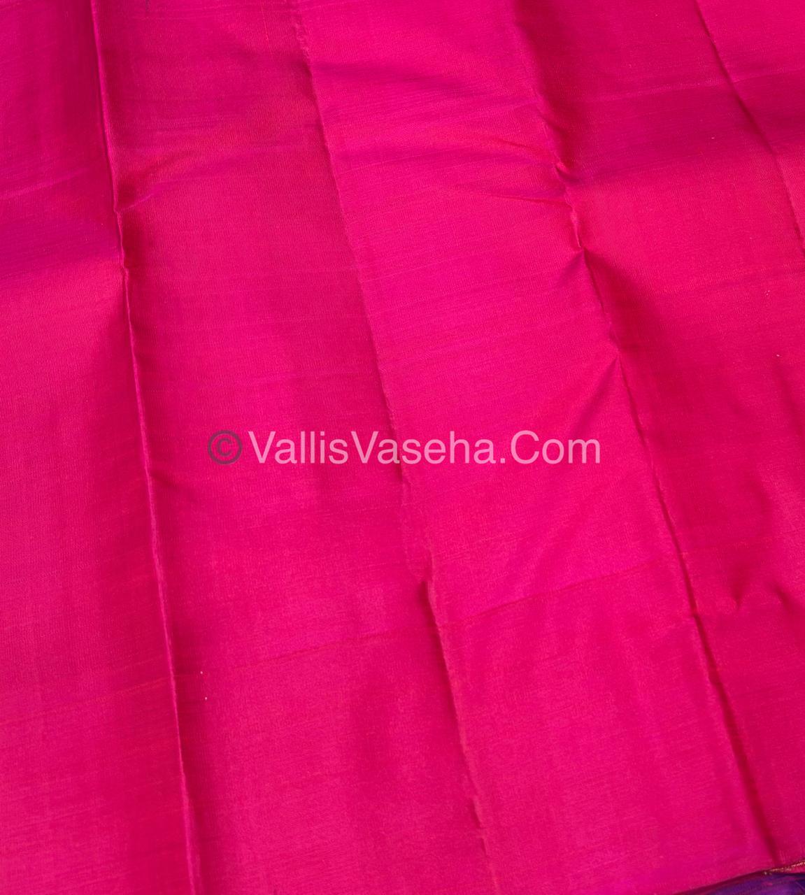 Pure Kanchipuram Silk Saree - Pazhum Pazhamum Checks - VVPS017