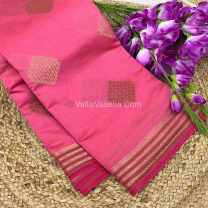 Semi Tussar Silk Saree -  Dark Peach shade - VVSTS016