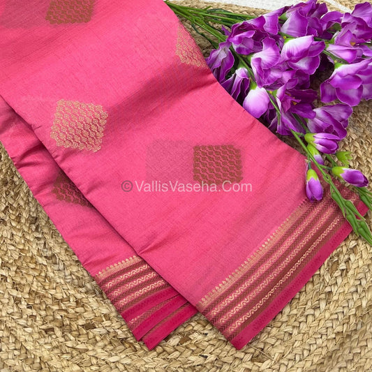 Semi Tussar Silk Saree -  Dark Peach shade - VVSTS016