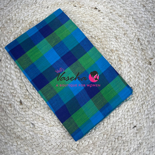 Blouse Bit - Pure Cotton - Multi Checks - 1 mtr - VVBB001