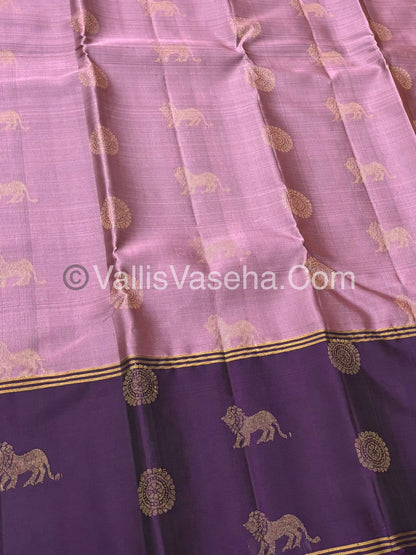 Half Mix - Pure Soft Silk Saree - Long Retta Petta Border with Butta - VVPSS075