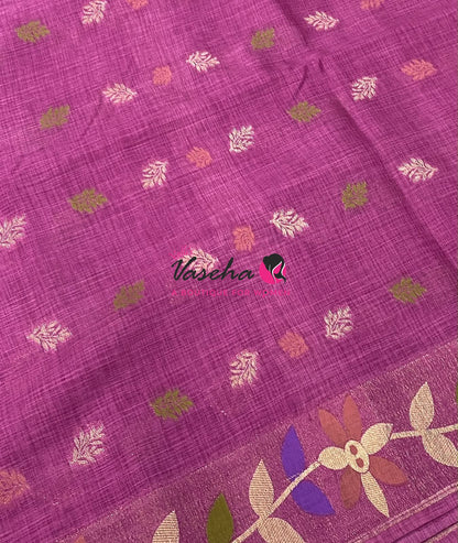 Banarasi - Heritage Meenakari Silk -  Dark Onion Pink Shade - VVBHS016