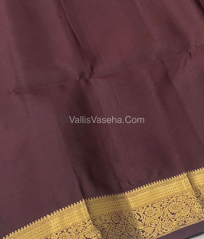 Pure Soft Silk Saree - Kanchi Border - Brown Shade - VVPSS046