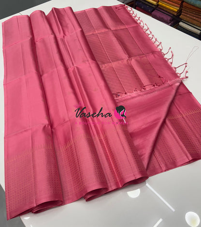 Pure Soft Silk Saree - Pink Shade - VVPSS132