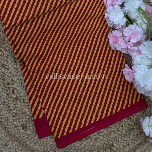 Pure Soft Mul Mul Cotton Sarees - Hand Block Prints - VVMMC008