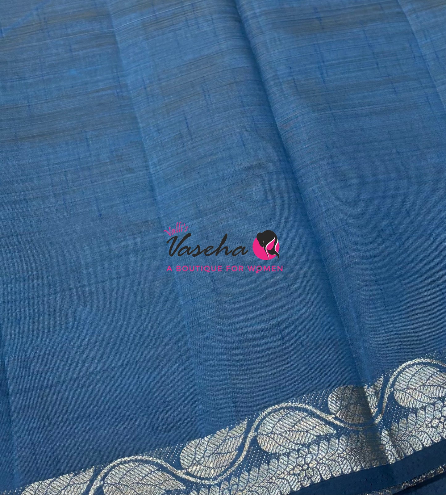 Semi Tussar Silk - Blue Shade - VVSTS003