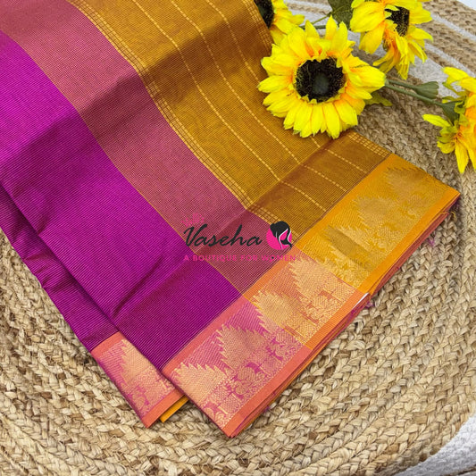 Pure Silk Cotton Saree - Vairavoosi Design - VVSCV005