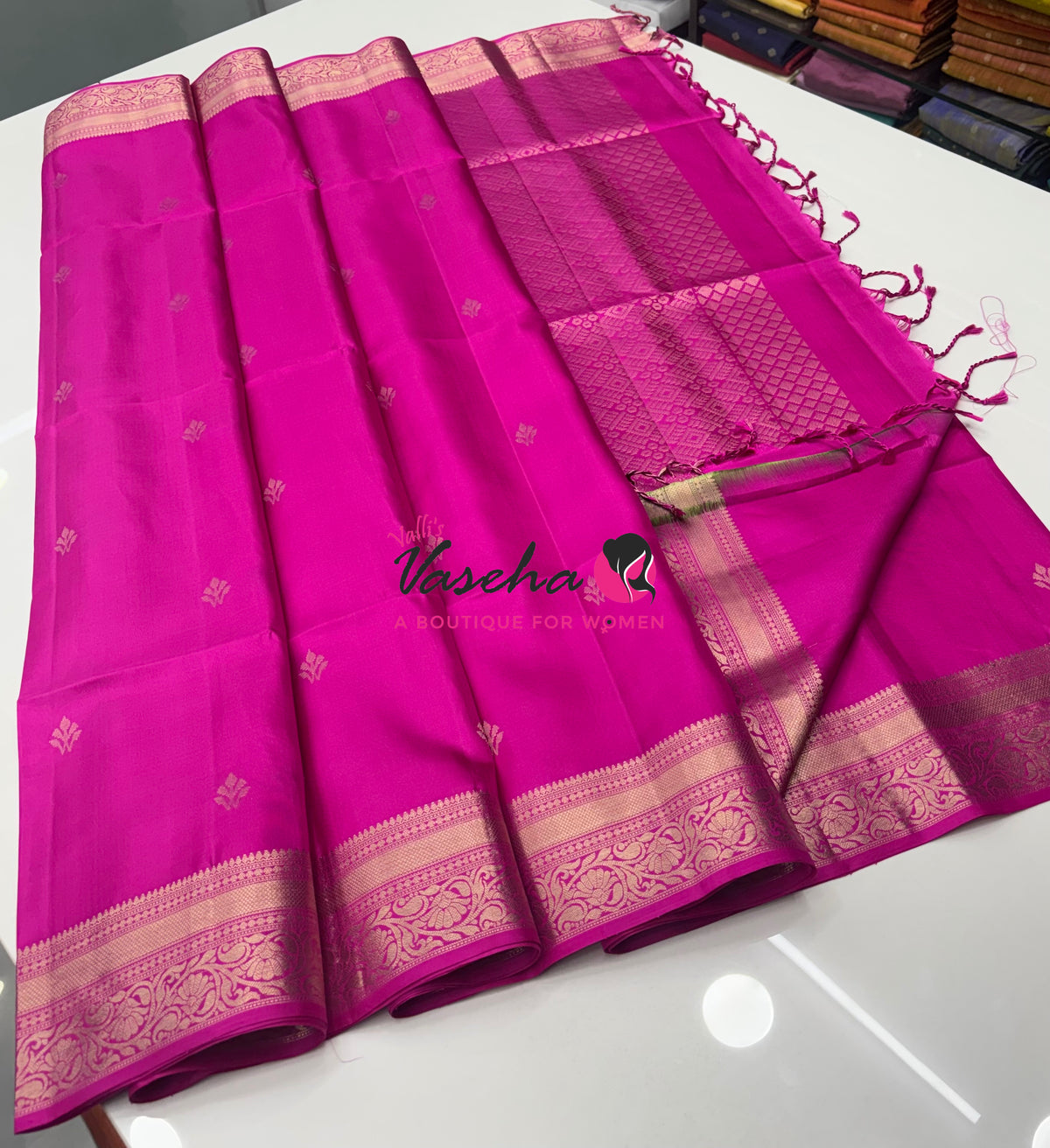 Pure Soft Silk Saree  - Pink Shade - VVPSS135