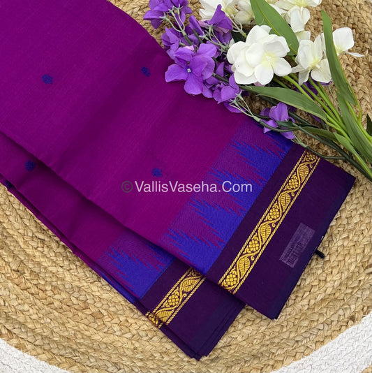 Kanchi Cotton Saree - Butta Design - VVKCS008