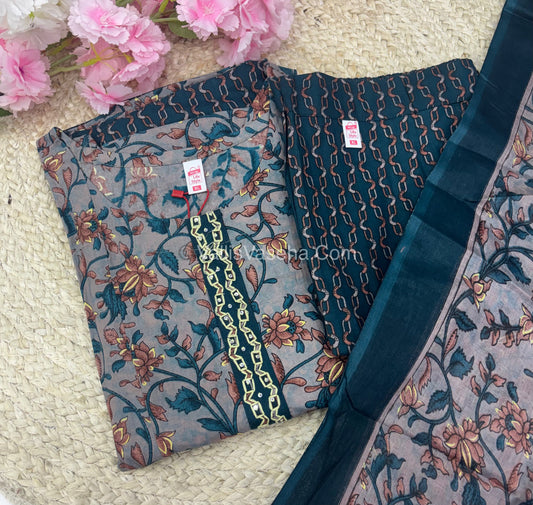 Ready Made - Anarkali - Salwar, Kameez & Duppatta(3pc)- Printed Cotton - VVAS006