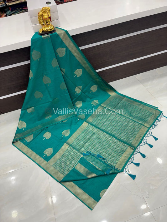 Banarasi - Heritage Silk - Semi Kathan Silk - Ramar Blue  Shade - VVBHS007