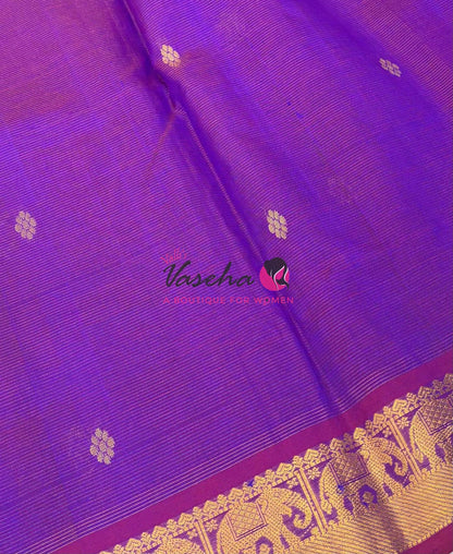 10 yards - Pure Silk Cotton - Purple Shade  - VVTYSC002