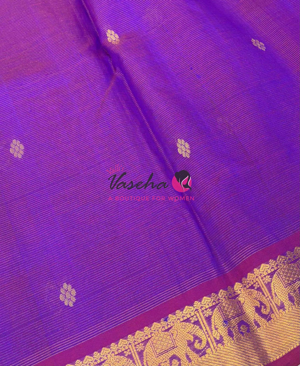10 yards - Pure Silk Cotton - Purple Shade  - VVTYSC002