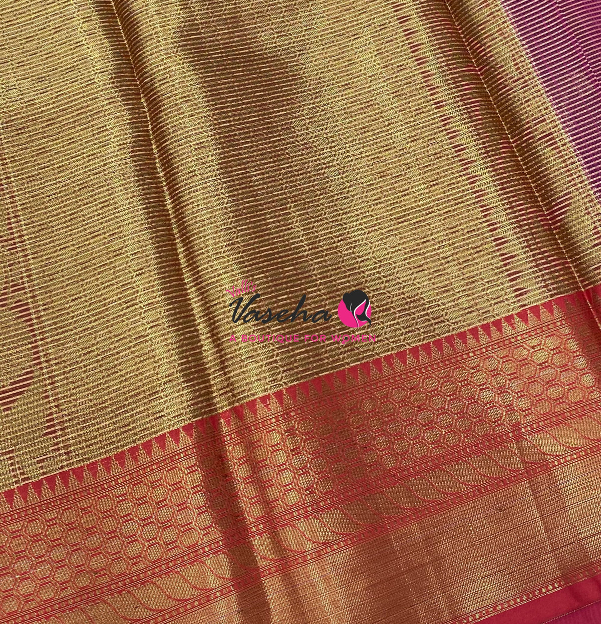 40% less - Offer Saree - Semi Banarsi Silk Saree - VVDS008