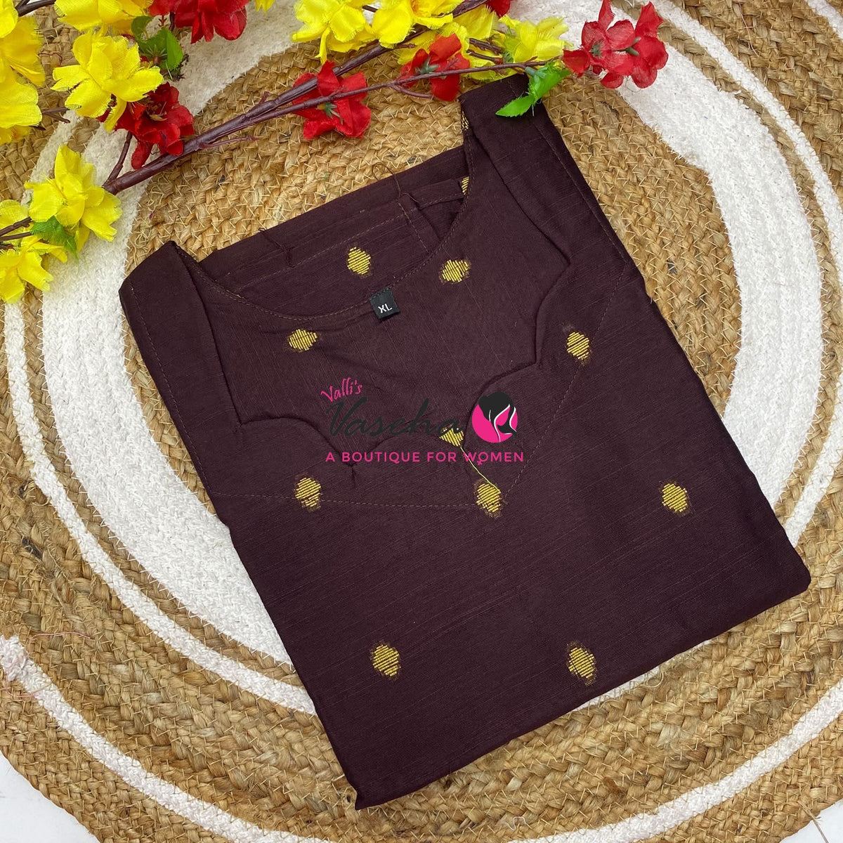 Ready Made - Semi Raw Silk - Kurti - VVSRK003