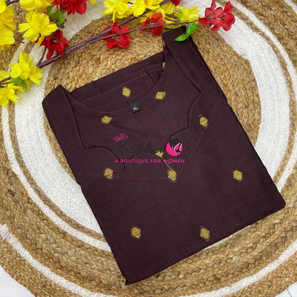 Ready Made - Semi Raw Silk - Kurti - VVSRK003