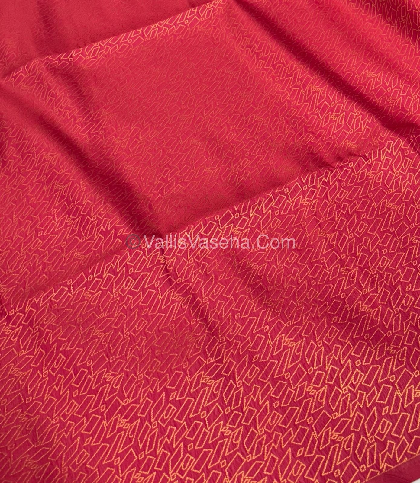 Semi Soft Silk   - Borderless - Contemporary Design - Pinkish Red Shade -VVSSS012