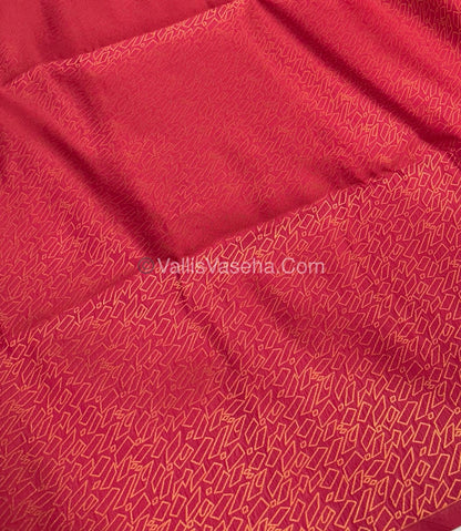 Semi Soft Silk   - Borderless - Contemporary Design - Pinkish Red Shade -VVSSS012