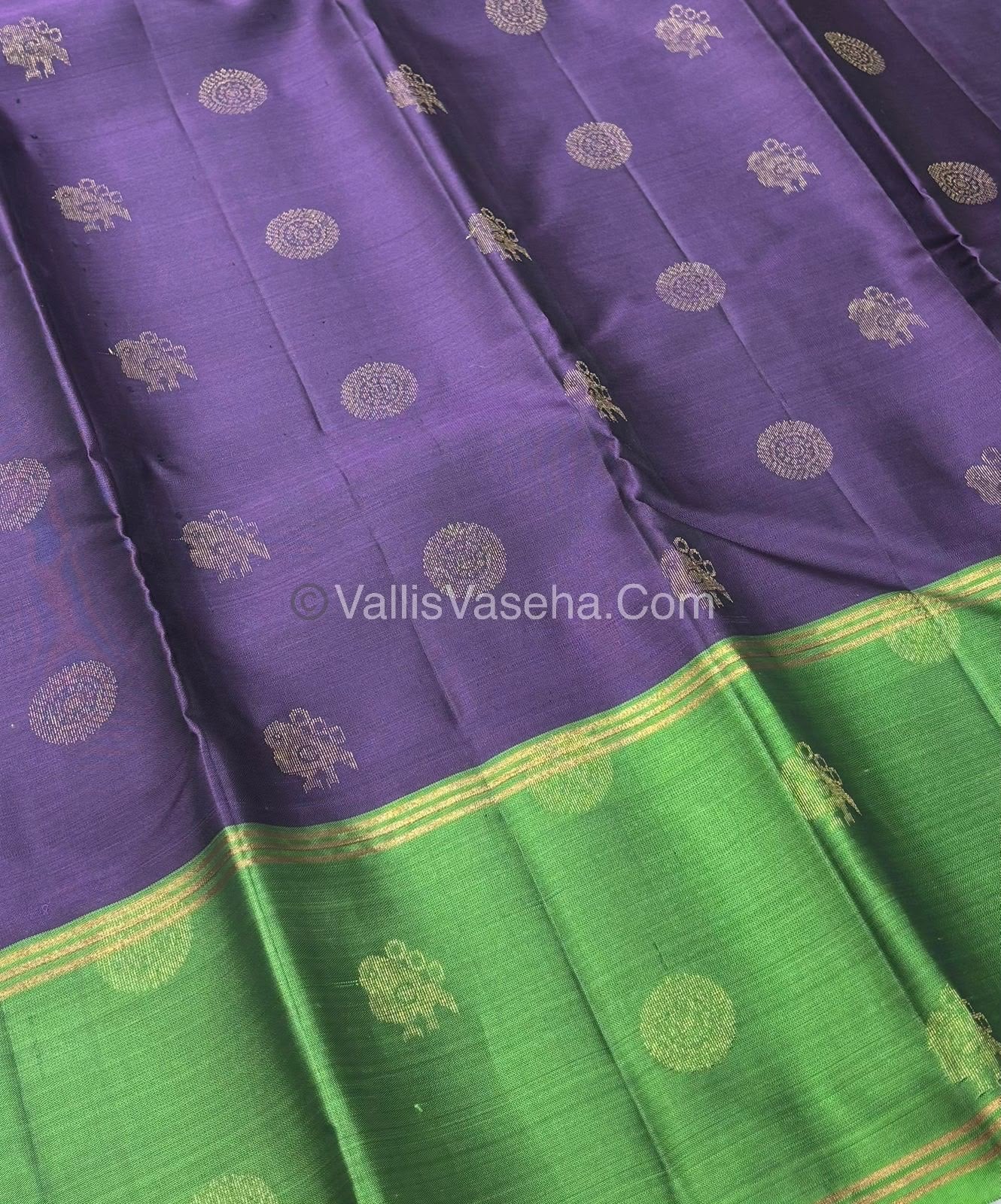 Half Mix - Pure Soft Silk Saree - Long Retta Petta Border with Butta - VVPSS076