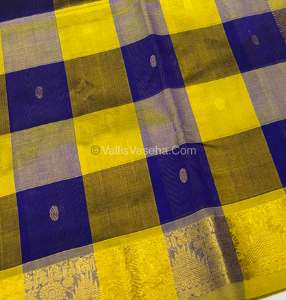 Pure Silk Cotton Saree - Pazhum Pazhamum Checks Design - VVPPSC02