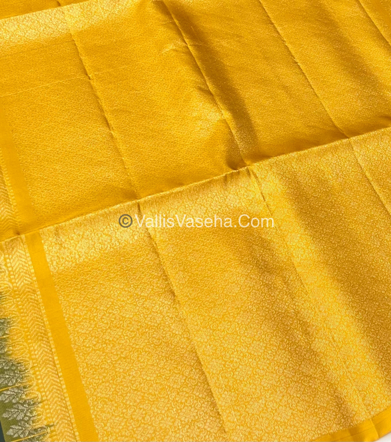 Pure Soft Silk Saree - Green & Yellow - VVPSS047