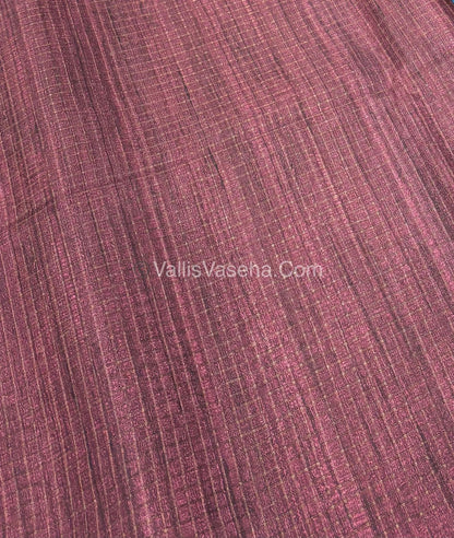 Art Tussar / Art Silk - Blue & Maroon Shade - VVATS003