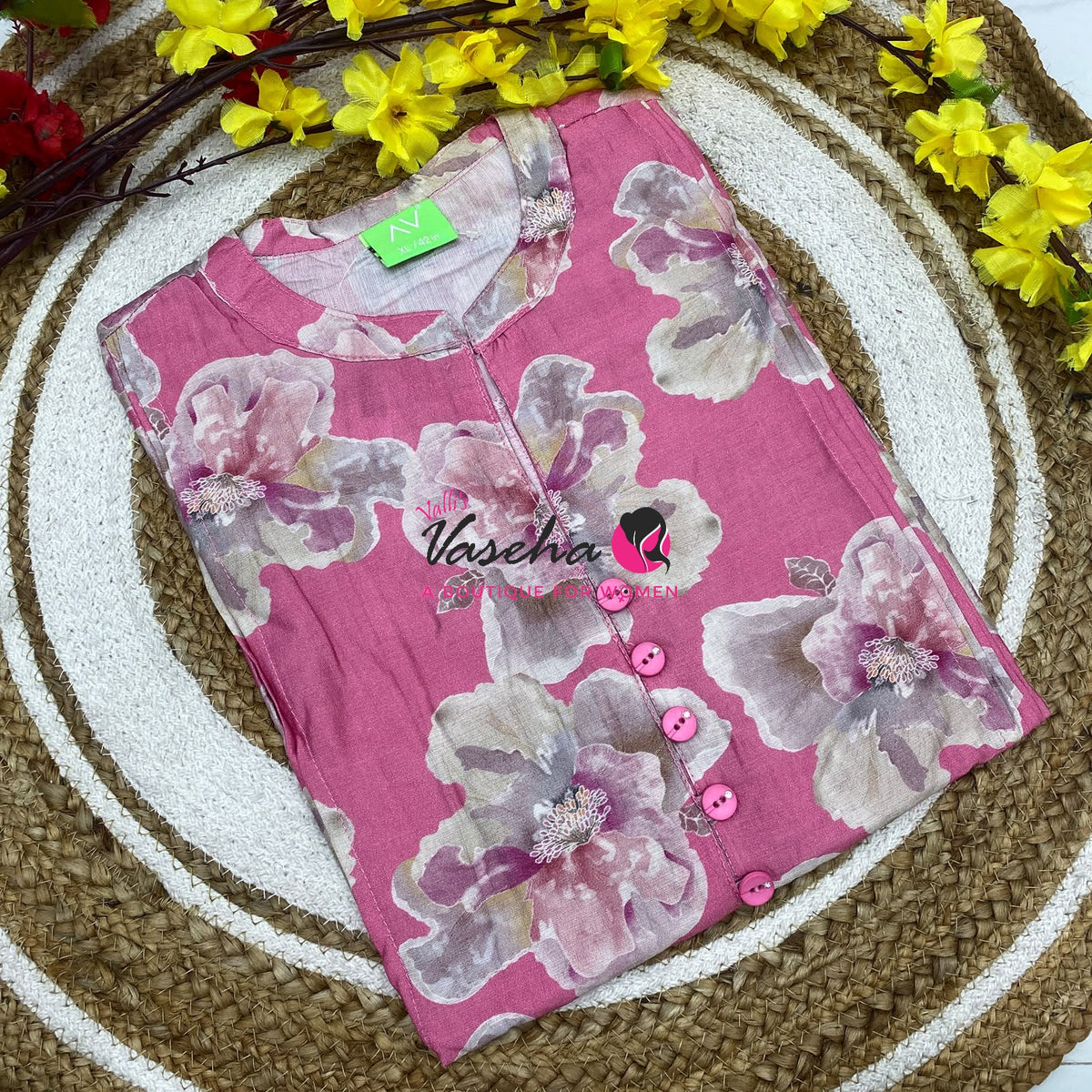 Ready Made - Nye Viscose Silk  - Straight Cut Kurti - VVRK010