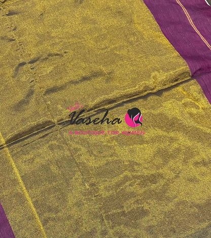 Handloom Cotton Sarees  - Dark Purplish Pink Shade - VVKC001