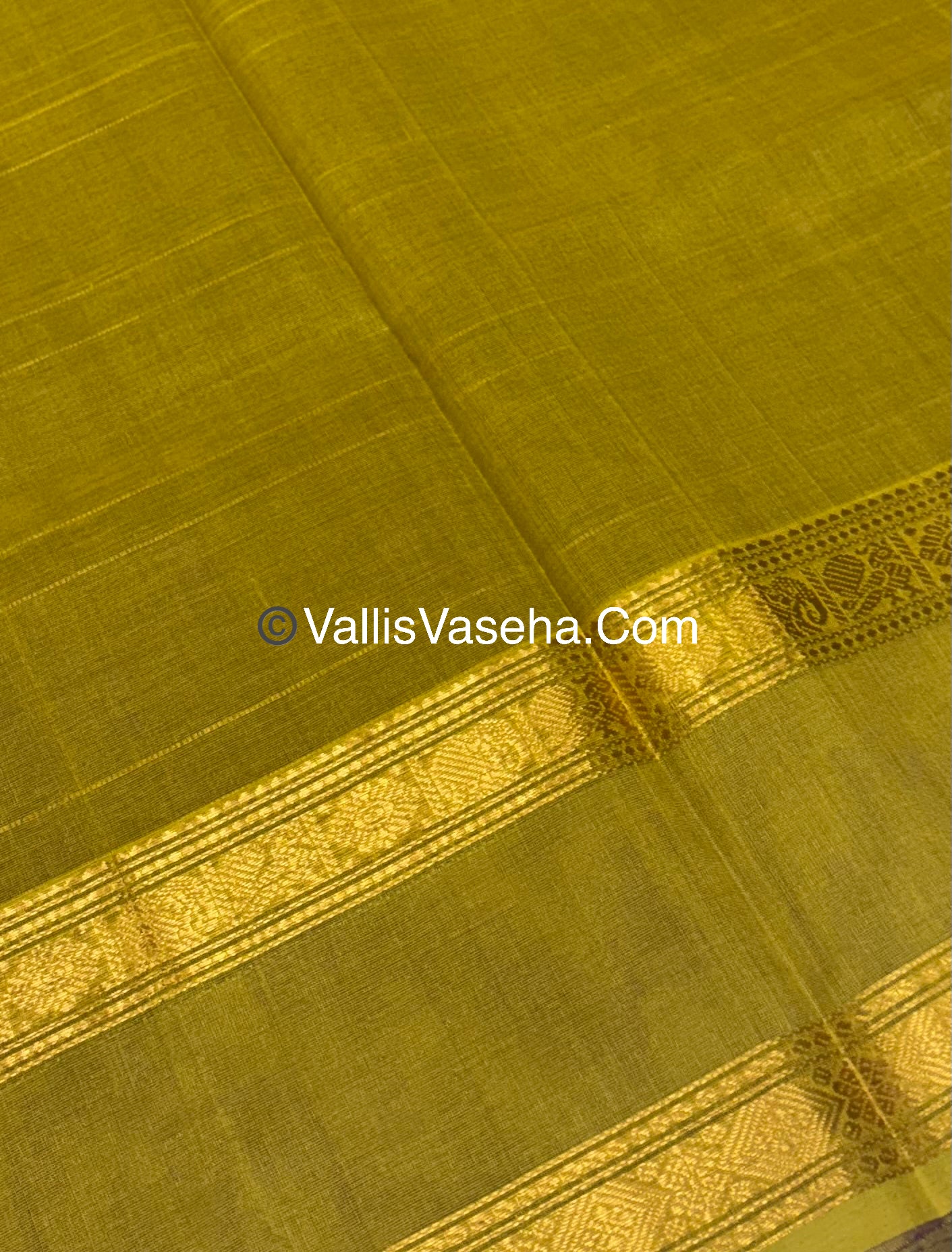 Pure Korvai Silk Cotton - Checks Pattern - Purple With Yellow Shade  - VVKSC036