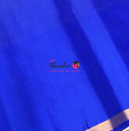 Pure Soft Silk Saree  - Pochampally Weaving - Green & Blue Combo - VVPSS110