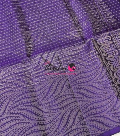 Pure Soft Silk Saree  - Violetish Purple Shade - VVPSS115
