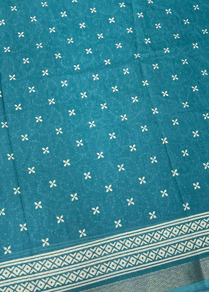 Casual Wear - Fancy Mixed Muslin Cotton - Blue Shade - VVFMC003