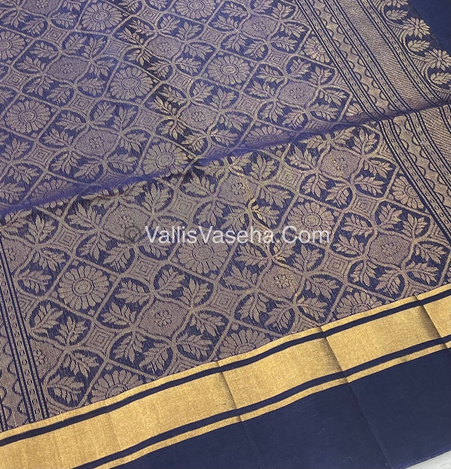 Kora Silk Saree - SICO -  Green With Blue Shade  - VVKS002