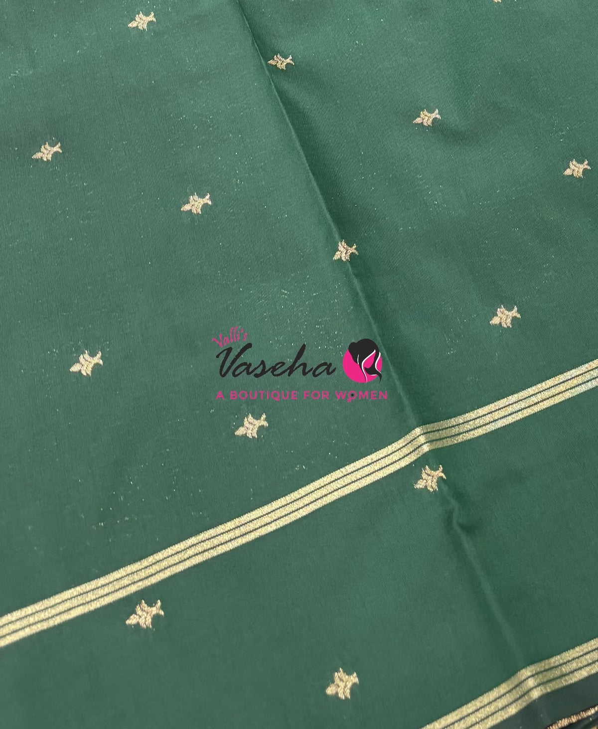 Semi Soft Silk  - Green Shade - VVSSS040