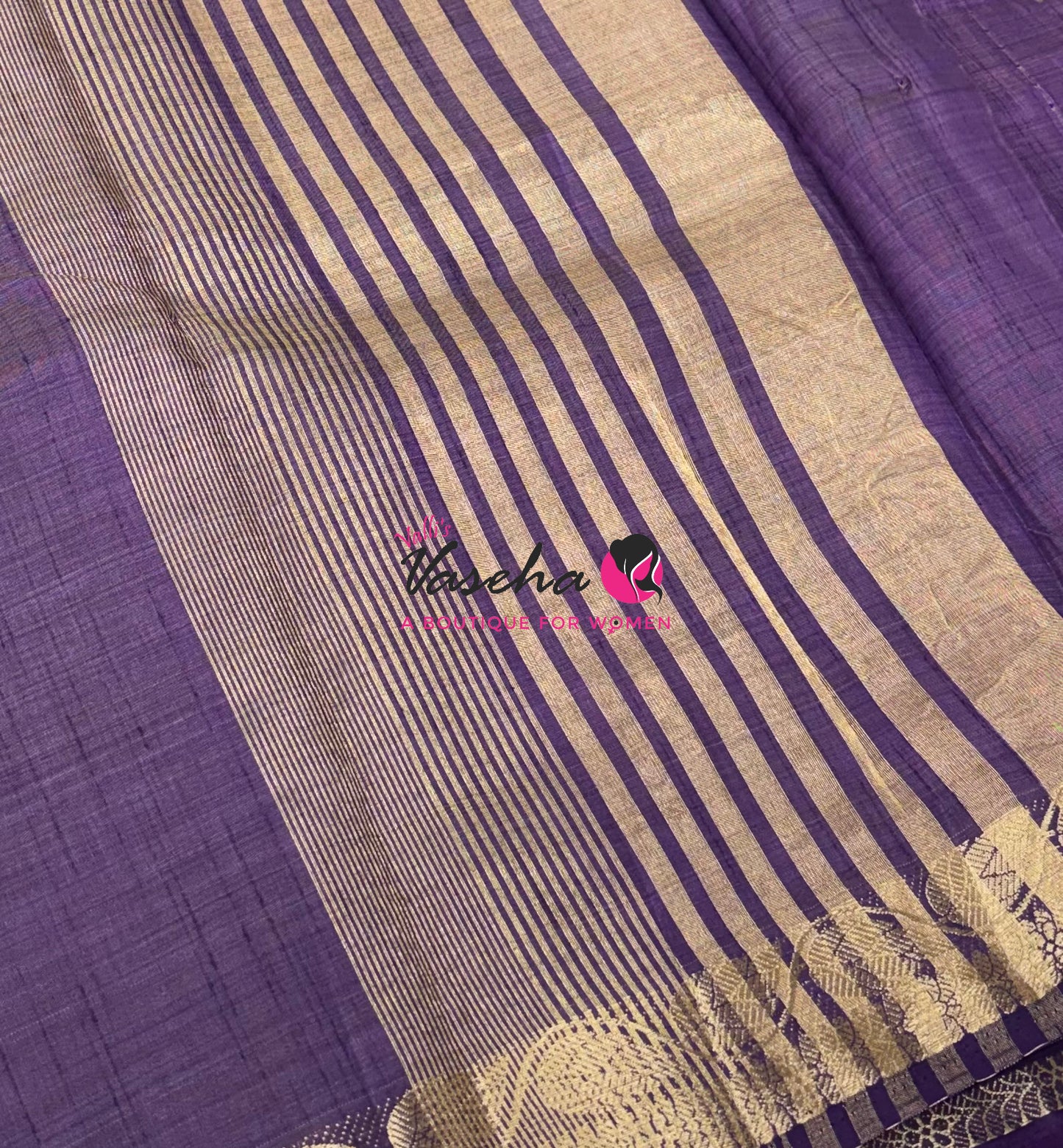 Semi Tussar Silk - Purple Shade - VVSTS003