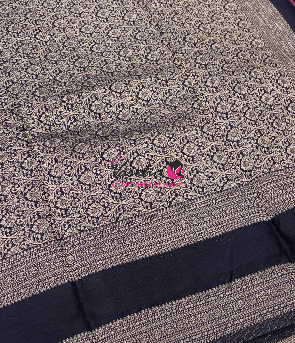 Banarasi - Heritage Silk - Pink With Blue - VVBHS015