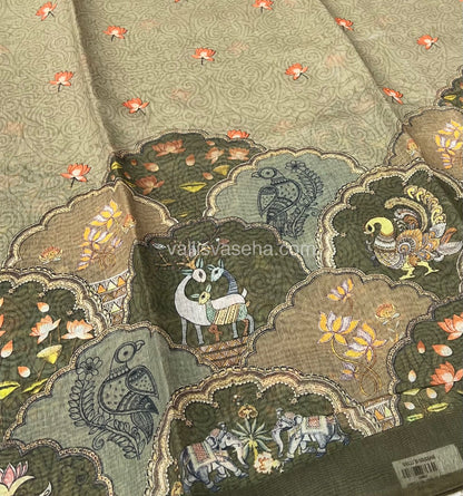 Semi Chanderi Saree - Digital Printed - VVSCD001