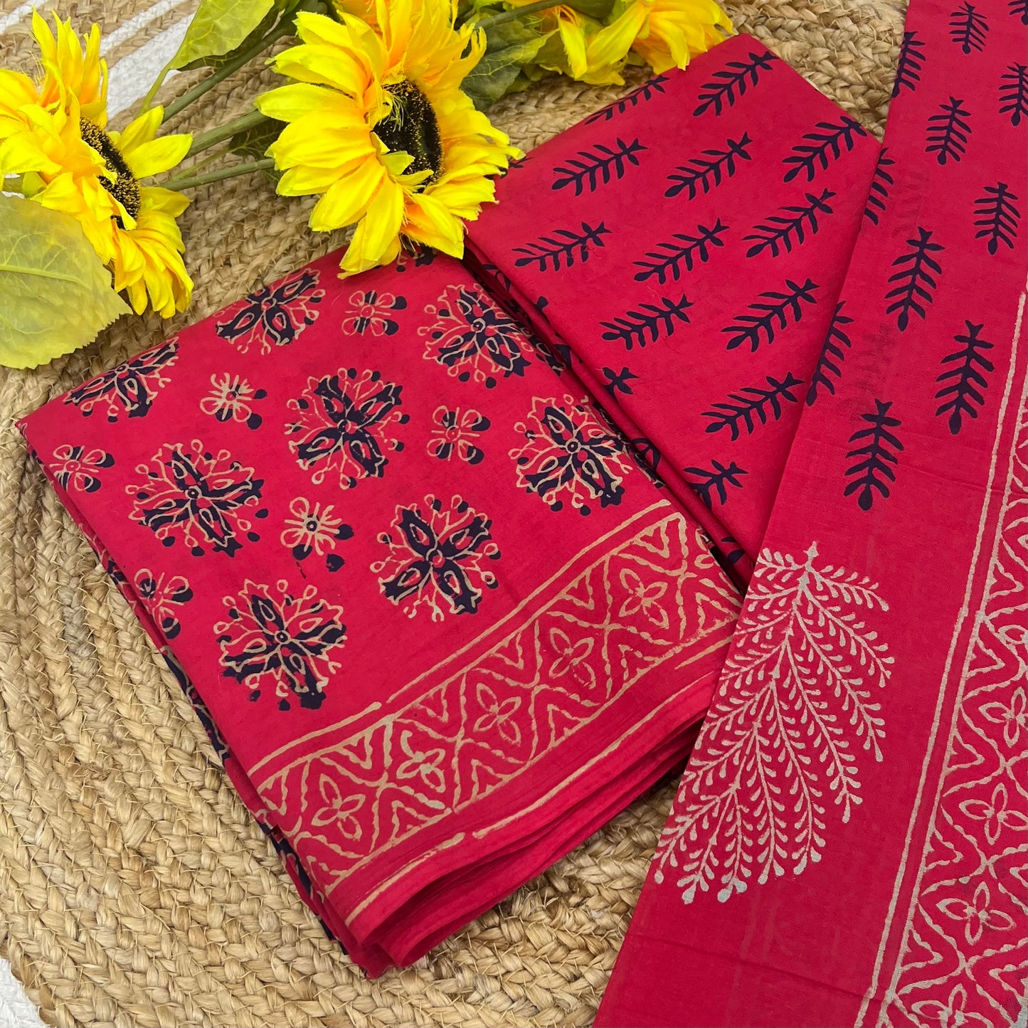 Pure Mul Mul Cotton - Bagru/ Dabu Print - VVUSM002