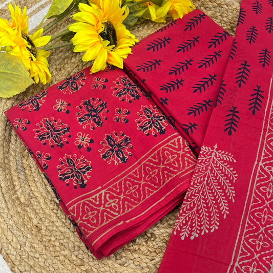 Pure Mul Mul Cotton - Bagru/ Dabu Print - VVUSM002