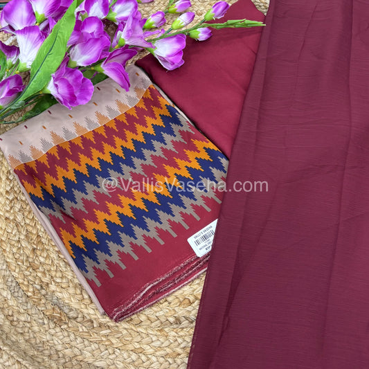 Unstitched Salwar Material - Crepe  Silk - VVCSM001