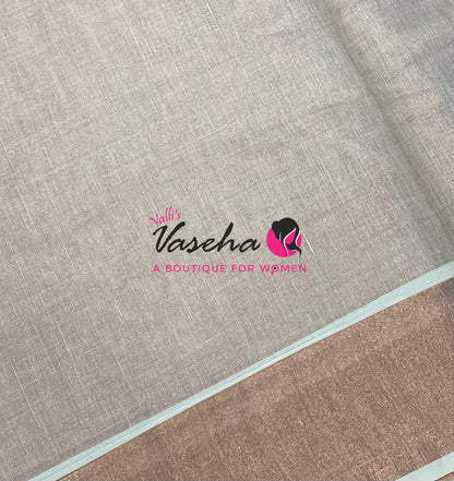 Kerala Copper Tissue Saree  - VVKCS031