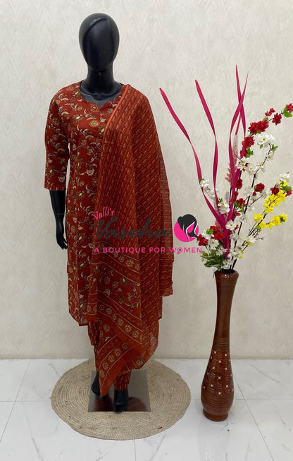 Ready Made - Salwar, Kameez & Duppatta(3pc) - Printed - VVRBS010
