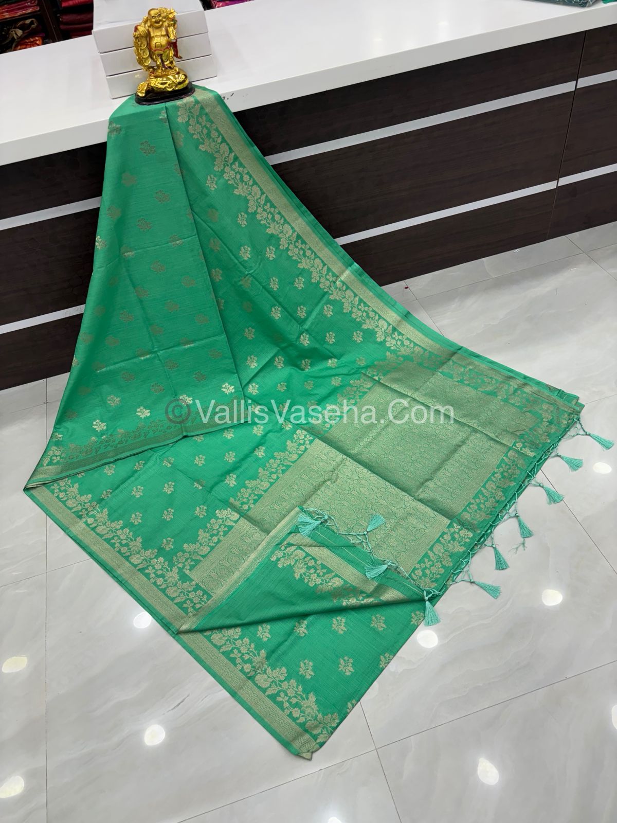 Banarasi - Heritage Silk - Semi Kathan Silk - Light Pista  Shade - VVBHS008