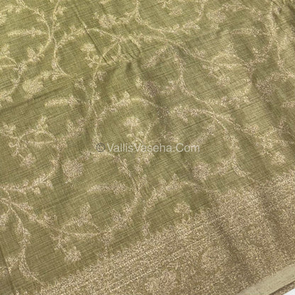 Banarasi - Heritage Silk - Semi Kathan Silk - Light Golden Shade- VVBHS001