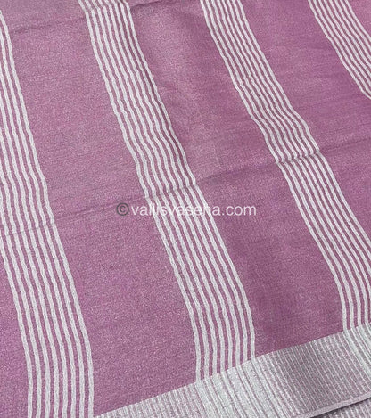 Tissue Linen Saree - Baby Pink Shade - VVTLS001