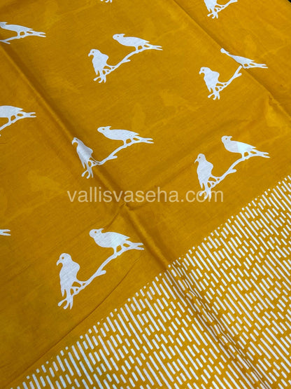 Pure Soft Mul Mul Cotton Sarees - Hand Block Prints - VVMMC008