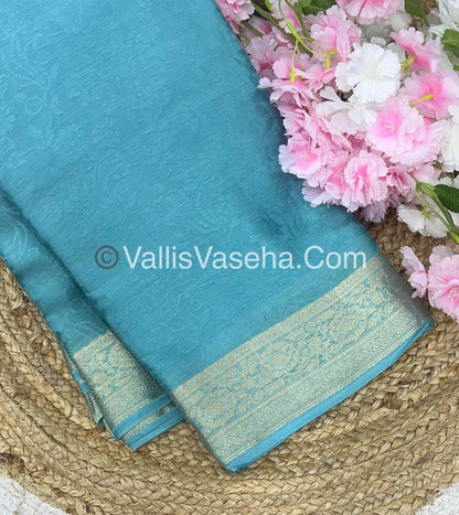 Semi Viscose / Semi Mysore Crepe Silk Variety - Embossed Design - VVSMC002