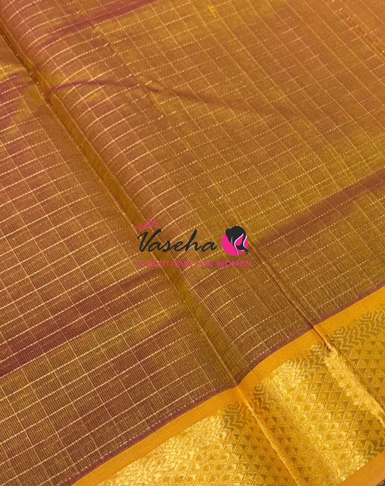 Pure Silk Cotton Saree - Zari Checks - VVCSC001